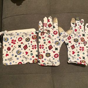 Brighton gloves and bag